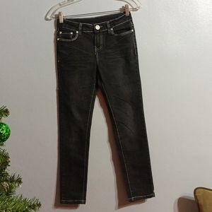 Triple ❤️❤️❤️ heart girls black denim jeans